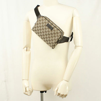 Used Gucci body bag unisex brand GUCCI GG canvas belt bag 449174 beige USDGU107221011