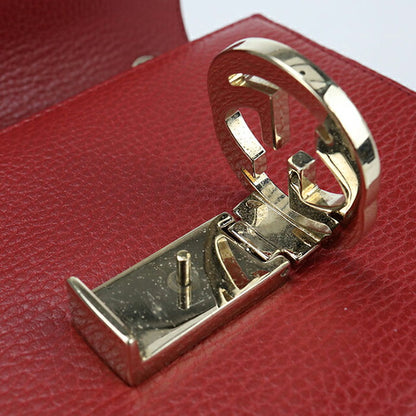 中古 グッチ 斜め掛け ショルダーバッグ レディース ブランド GUCCI インターロッキングG チェーン レザー 510304 レッド バッグ USDGU107276011