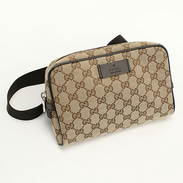 中古 グッチ ボディバッグ メンズ ブランド GUCCI GGキャンバス ベルトバッグ 449174 ベージュ USDGU107293011
