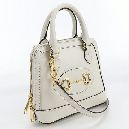 中古 グッチ ハンドバッグ レディース ブランド GUCCI ホースビット 2WAY レザー 640716 ホワイト バッグ USDGU107420011