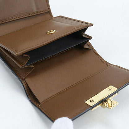 中古 グッチ 三つ折り財布 レディース ブランド GUCCI パドロック 453155 ベージュ 財布 USDGU107432011
