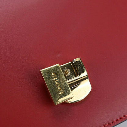 中古 グッチ ショルダーバッグ レディース ブランド GUCCI シルヴィ レザー 421882 レッド バッグ USDGU107653011