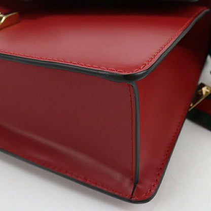 中古 グッチ ショルダーバッグ レディース ブランド GUCCI シルヴィ レザー 421882 レッド バッグ USDGU107653011