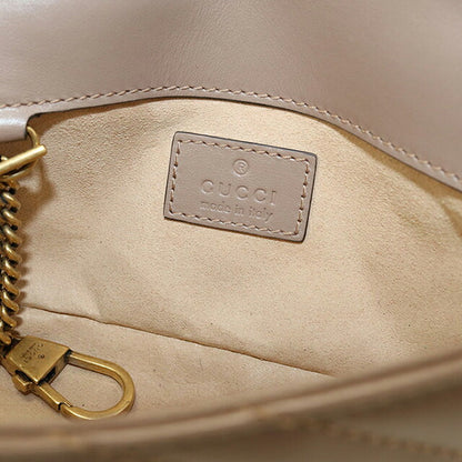 Used Gucci shoulder bag ladies brand GUCCI GG Marmont mini bag leather 476433 beige USDGU107928011