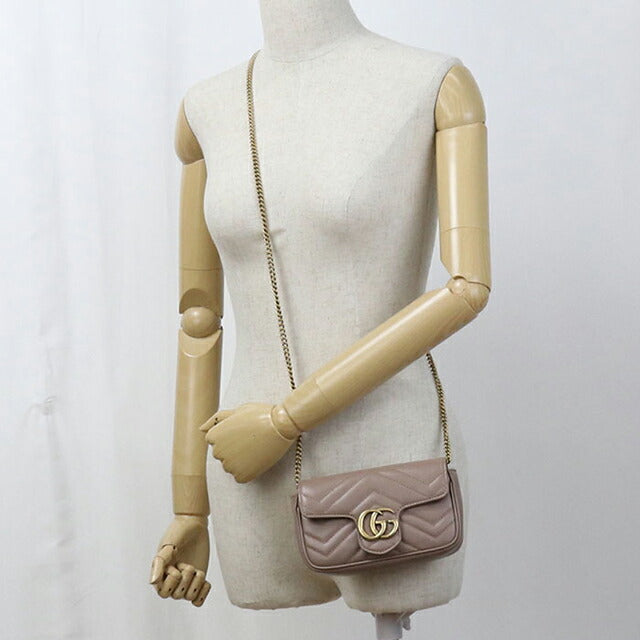 GUCCI グッチ/GGマーモントチェーンミニショルダー/476433/493***/Aランク/67【中古】 GUCCI（グッチ） グッチ/GGマーモントチェーンミニショルダー/476433