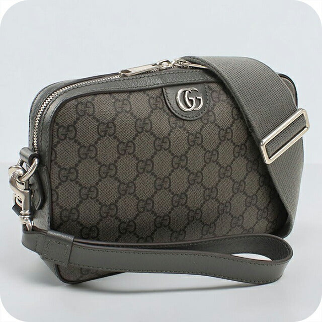中古 グッチ 斜め掛け ショルダーバッグ メンズ ブランド GUCCI オフィディア スモールクロスボディバッグ 699439 グレー USDGU107930011