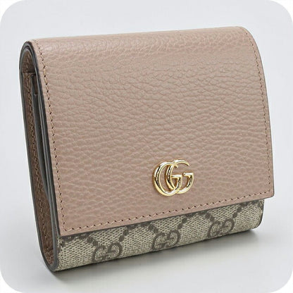 中古 グッチ 二つ折り財布 二折財布 レディース ブランド GUCCI ダブルG バイカラーミニウォレット 598587 ベージュ 財布 USDGU107992011