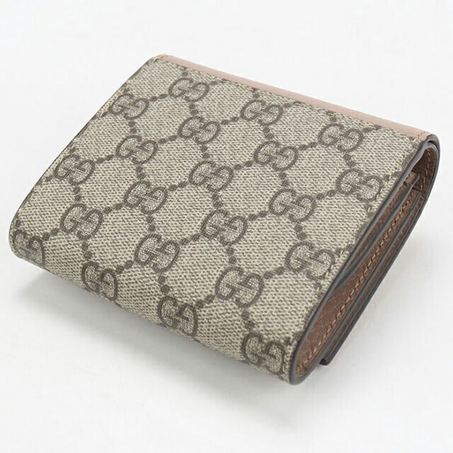 【中古】GUCCI ベージュ レザー 二つ折り財布 中古・古着通販】GUCCI (グッチ) 2つ折り財布 ベージュ｜ブランド