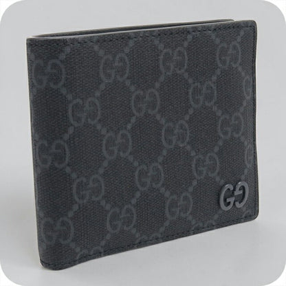 中古 グッチ 二つ折り財布 二折財布 メンズ ブランド GUCCI GGスプリーム GGコインウォレット 768244 グレー 財布 USDGU107993011