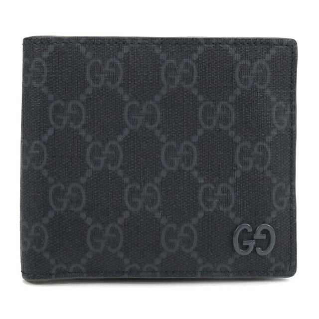 中古 グッチ 二つ折り財布 二折財布 メンズ ブランド GUCCI GGスプリーム GGコインウォレット 768244 グレー 財布 USDGU107993011