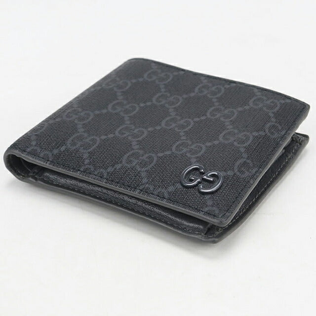 中古 グッチ 二つ折り財布 二折財布 メンズ ブランド GUCCI GGスプリーム GGコインウォレット 768244 グレー 財布 USDGU107993011