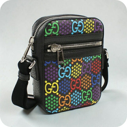 Used Gucci Crossbody Shoulder Bag Unisex Brand GUCCI GG Psychedelic 598103 Black USDGU108233011