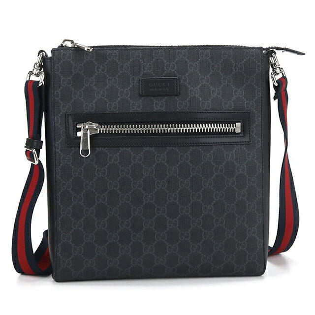 中古 グッチ 斜め掛け ショルダーバッグ メンズ ブランド GUCCI GGスプリーム 474137 ブラック USDGU108531011