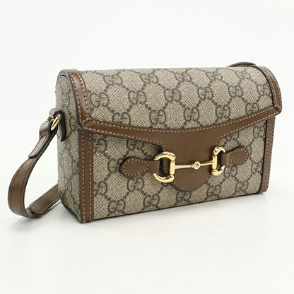 中古 グッチ 斜め掛け ショルダーバッグ ユニセックス ブランド GUCCI グッチ ホースビット 1955 ミニバッグ レザー 699296 ベージュ USDGU108715011