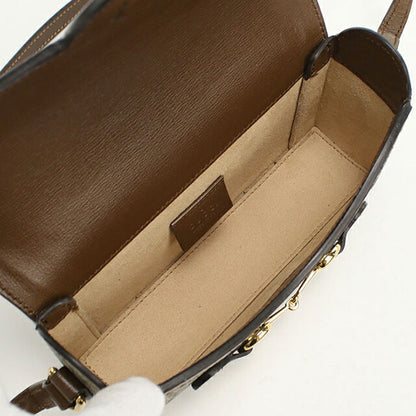 中古 グッチ 斜め掛け ショルダーバッグ ユニセックス ブランド GUCCI グッチ ホースビット 1955 ミニバッグ レザー 699296 ベージュ USDGU108715011