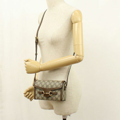 中古 グッチ 斜め掛け ショルダーバッグ ユニセックス ブランド GUCCI グッチ ホースビット 1955 ミニバッグ レザー 699296 ベージュ USDGU108715011