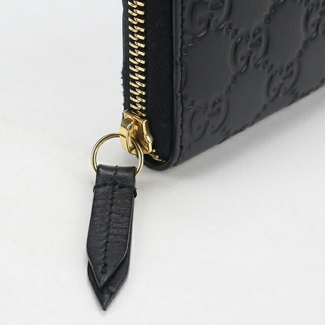 二手古驰零钱包女士品牌 GUCCI Guccisima 拉链零钱包皮革 447939 黑色 USDGU109253011