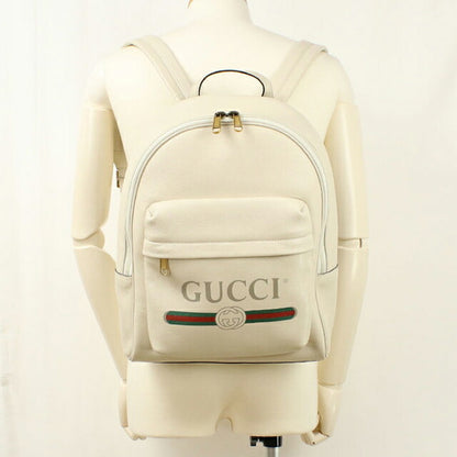 中古 グッチ リュック メンズ ブランド GUCCI グッチ ロゴ プリント バックパック レザー 548734 USDGU109263011