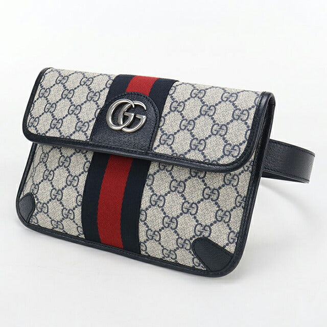 Used Gucci body bag ladies brand GUCCI GG Supreme belt bag 674031 navy USDGU109467011