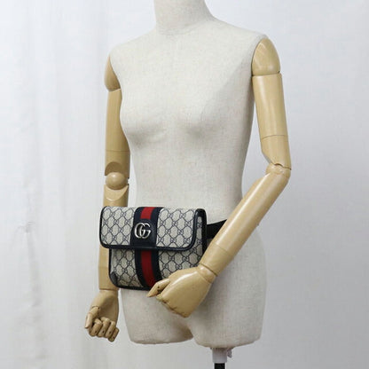 Used Gucci body bag ladies brand GUCCI GG Supreme belt bag 674031 navy USDGU109467011