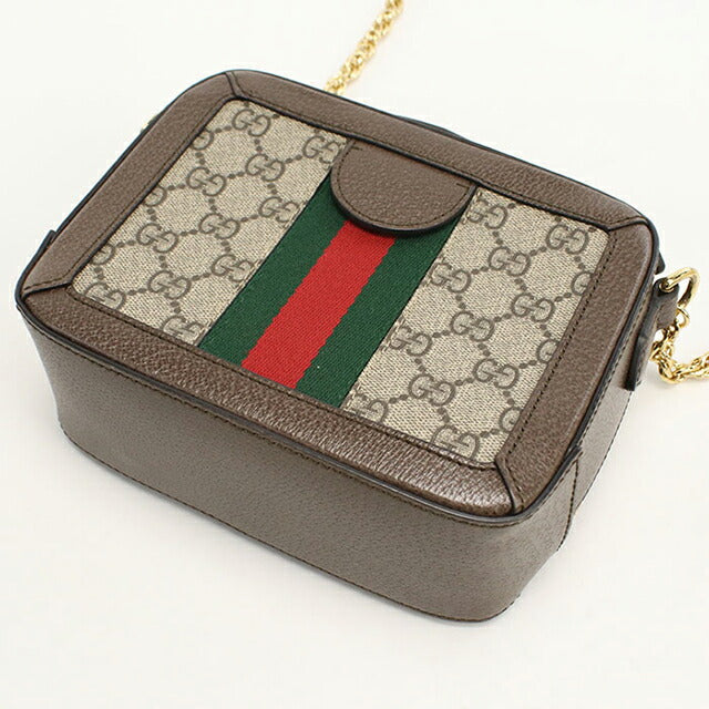 二手 Gucci 斜挎单肩包 女士品牌 GUCCI GG Supreme 链条皮革 602576 米色 USDGU109579011