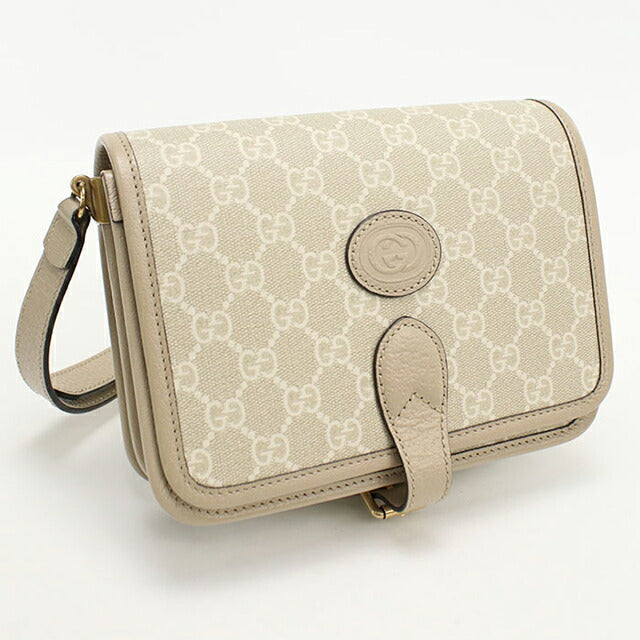 本物 グッチ GUCCI GGスプリーム ショルダーバッグ ポシェット ベージュ バッグ 中古 GUCCI - 本物 グッチ GUCCI GGスプリーム ショルダーバッグ ポシェット