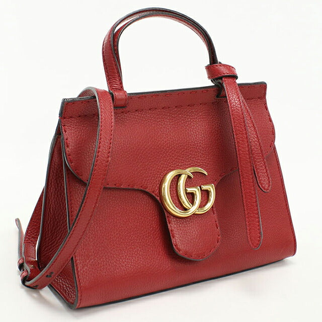 中古 グッチ ハンドバッグ レディース ブランド GUCCI GGマーモント 2WAY レザー 442622 レッド USDGU109788011