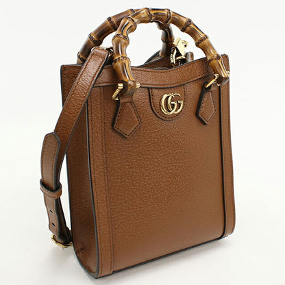 Used Gucci tote bag ladies brand GUCCI Diana 2WAY leather 739079 brown USDGU109791011