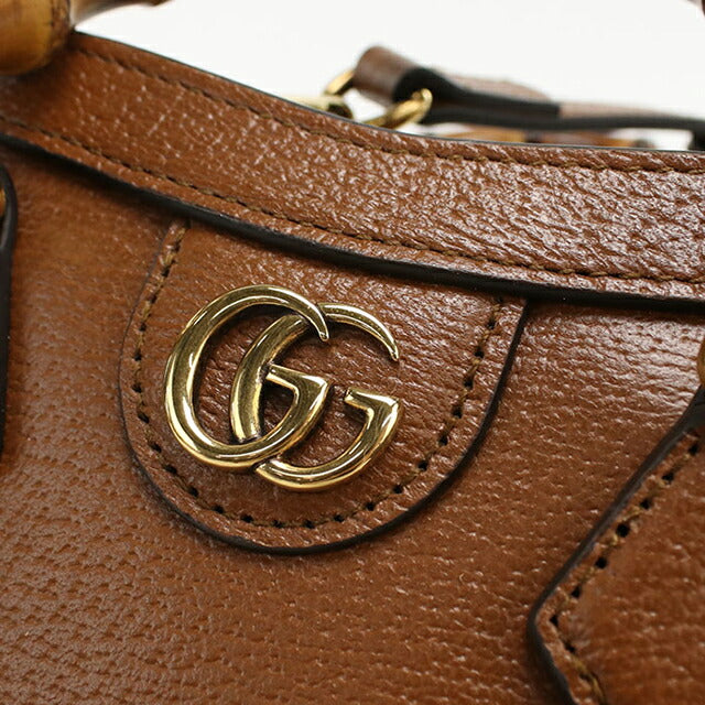 Used Gucci tote bag ladies brand GUCCI Diana 2WAY leather 739079 brown USDGU109791011