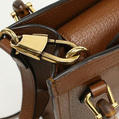 Used Gucci tote bag ladies brand GUCCI Diana 2WAY leather 739079 brown USDGU109791011