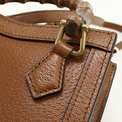 Used Gucci tote bag ladies brand GUCCI Diana 2WAY leather 739079 brown USDGU109791011