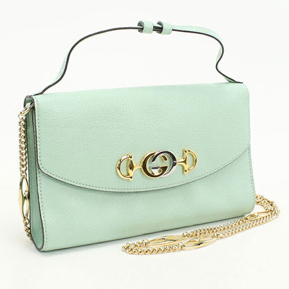 中古 グッチ ハンドバッグ レディース ブランド GUCCI ズゥミ 2WAY レザー 572375 グリーン USDGU109848011