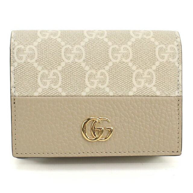 Used Gucci Bifold Wallet Bifold Wallet Ladies Brand GUCCI Double G Card Case Wallet Leather 658610 Beige USDGU109882011