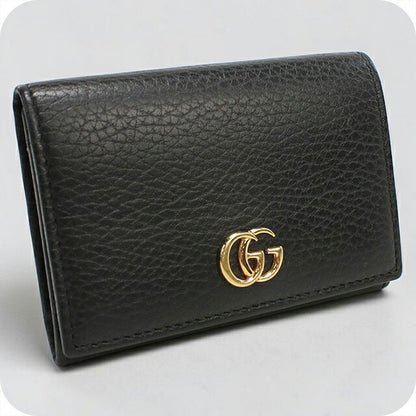 二手 Gucci 名片夹女士品牌 GUCCI GG Marmont 皮革 474748 黑色 USDGU109928011