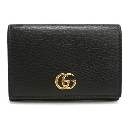 二手 Gucci 名片夹女士品牌 GUCCI GG Marmont 皮革 474748 黑色 USDGU109928011