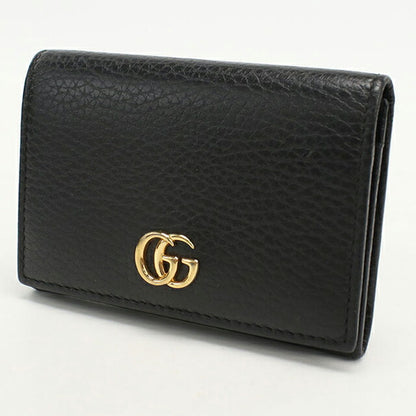 二手 Gucci 名片夹女士品牌 GUCCI GG Marmont 皮革 474748 黑色 USDGU109928011