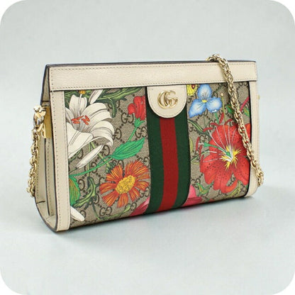Used Gucci shoulder bag ladies brand GUCCI Ophidia chain leather 503877 beige USDGU110185011