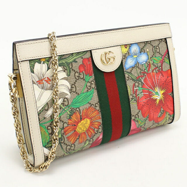 Used Gucci shoulder bag ladies brand GUCCI Ophidia chain leather 503877 beige USDGU110185011