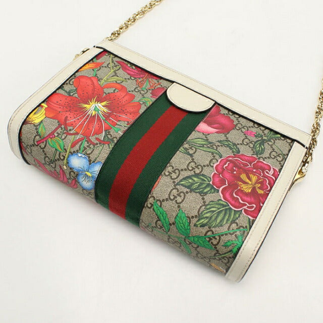 Used Gucci shoulder bag ladies brand GUCCI Ophidia chain leather 503877 beige USDGU110185011
