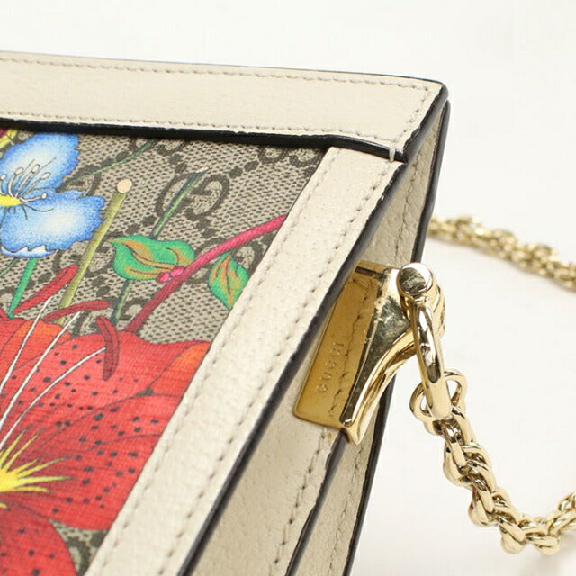 Used Gucci shoulder bag ladies brand GUCCI Ophidia chain leather 503877 beige USDGU110185011
