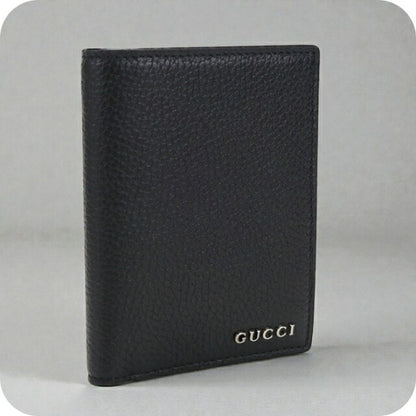 中古 グッチ 二つ折り財布 二折財布 メンズ ブランド GUCCI GUCCI ロゴ コインウォレット レザー 795292 ブラック USDGU110313011