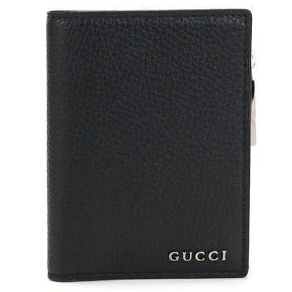 中古 グッチ 二つ折り財布 二折財布 メンズ ブランド GUCCI GUCCI ロゴ コインウォレット レザー 795292 ブラック USDGU110313011