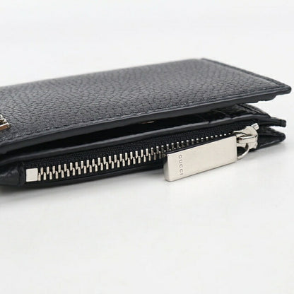 中古 グッチ 二つ折り財布 二折財布 メンズ ブランド GUCCI GUCCI ロゴ コインウォレット レザー 795292 ブラック USDGU110313011