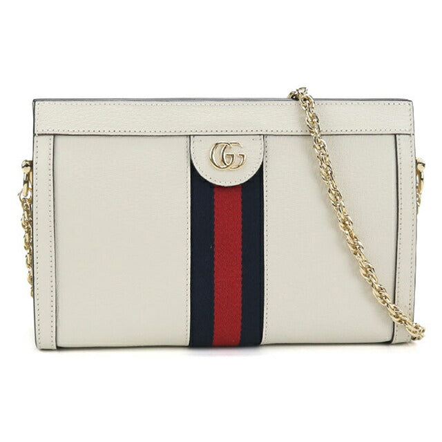 Used Gucci shoulder bag ladies brand GUCCI Ophidia chain bag leather 719883 white USDGU110410011