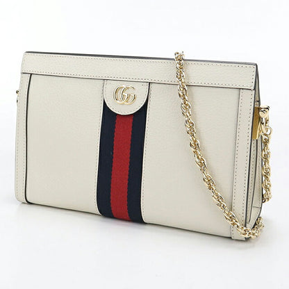 Used Gucci shoulder bag ladies brand GUCCI Ophidia chain bag leather 719883 white USDGU110410011