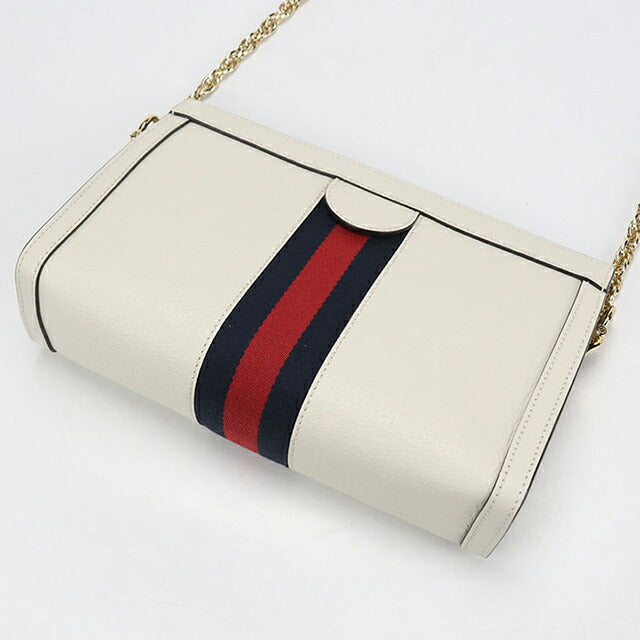 Used Gucci shoulder bag ladies brand GUCCI Ophidia chain bag leather 719883 white USDGU110410011