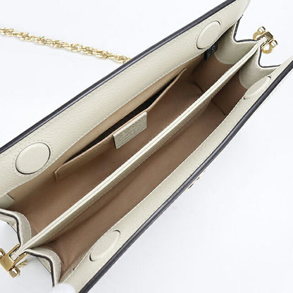 Used Gucci shoulder bag ladies brand GUCCI Ophidia chain bag leather 719883 white USDGU110410011