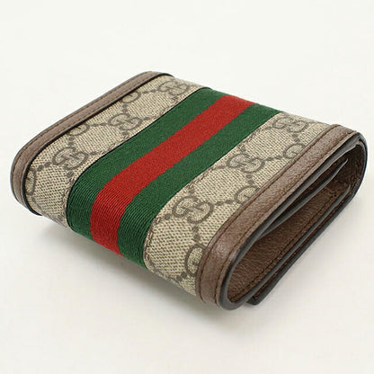 中古 グッチ 二つ折り財布 二折財布 コンパクト レディース ブランド GUCCI オフィディア  598662 ベージュ USDGU110608011