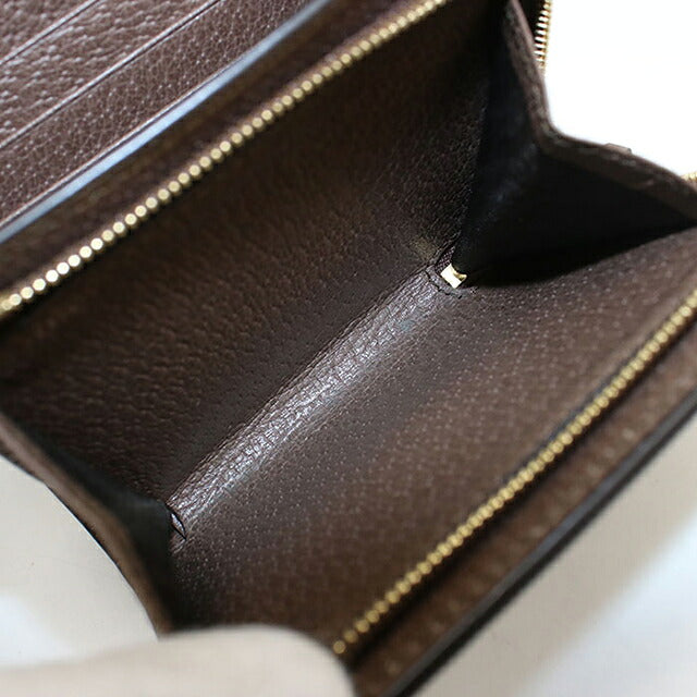 中古 グッチ 二つ折り財布 二折財布 コンパクト レディース ブランド GUCCI オフィディア  598662 ベージュ USDGU110608011