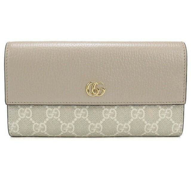 中古 グッチ 長財布二折 レディース ブランド GUCCI ダブルG コンチネンタルウォレット 456116 ベージュ USDGU110623011